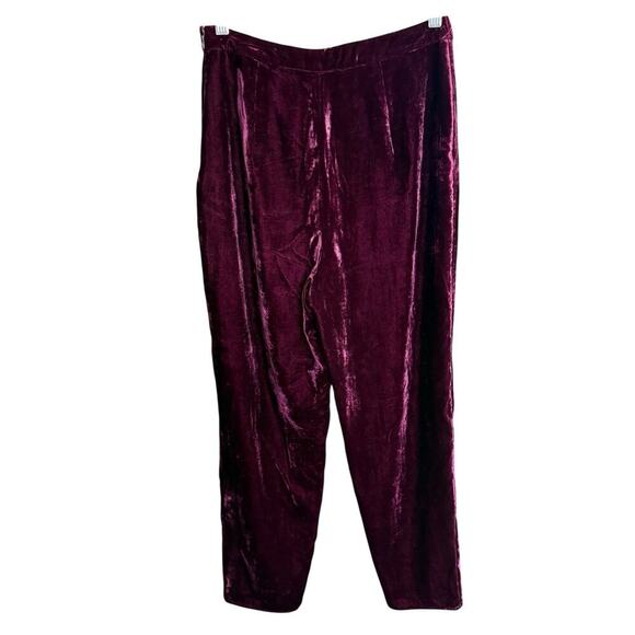 House of Harlow 1960 x REVOLVE Kate Pants Red Wine Velvet S Whimsigoth $188 - Picture 3 of 9